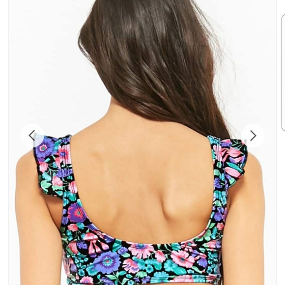 Motel Brand Ruffle Floral Bikini Two Piece Set - Picture 4 of 6